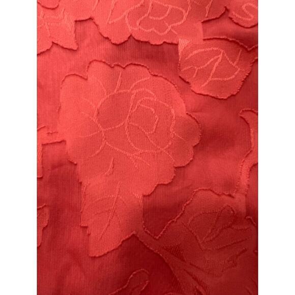 RXB Lace Overlay Blouse, Short Sleeve, Relaxed Fit, Spiced Coral, size Medium - Picture 9 of 9